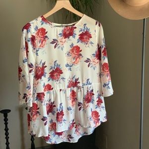 Floral Peplum Blouse
